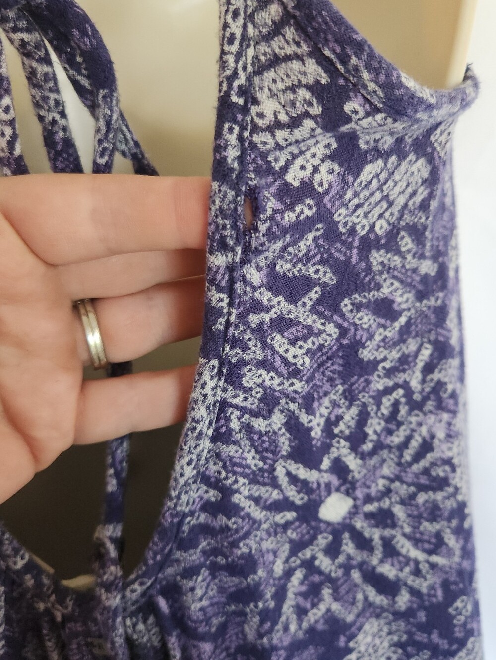 Roxy Viscose Floral Print Blue Maxi Dress with Adjustable Spaghetti Strap M - Picture 11 of 11